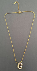 BeYoou.Bling Anti-Tarnish Waterproof Stainless Steel Snake Chain with Letter 'G' Pendant Necklace