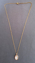 BeYoou.Bling Anti-Tarnish Waterproof Stainless Steel Minimalist Oval Pendant Necklace for Women