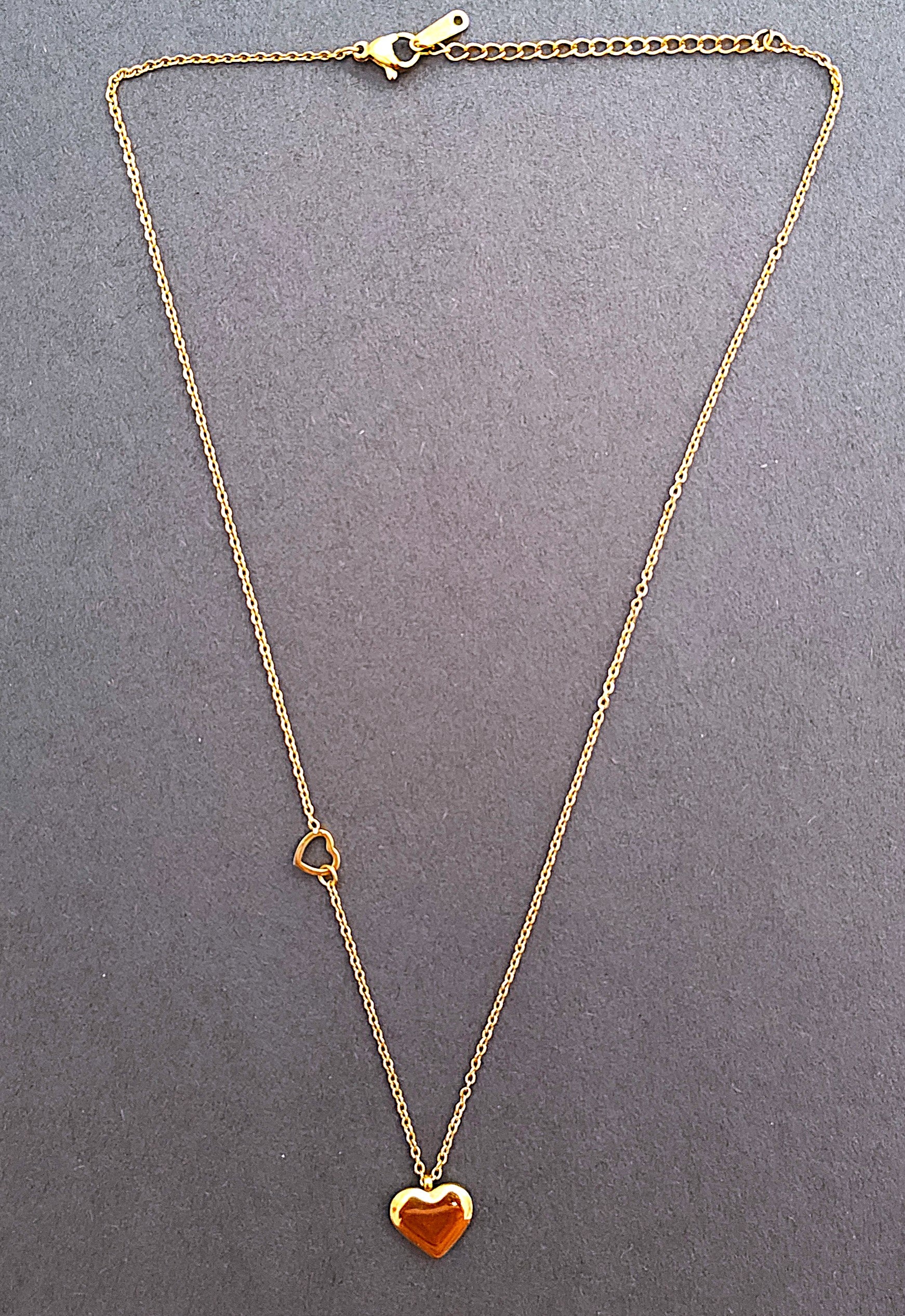BeYoou.Bling Anti-Tarnish Waterproof Stainless Steel Elegant Heart Pendant Necklace for Women