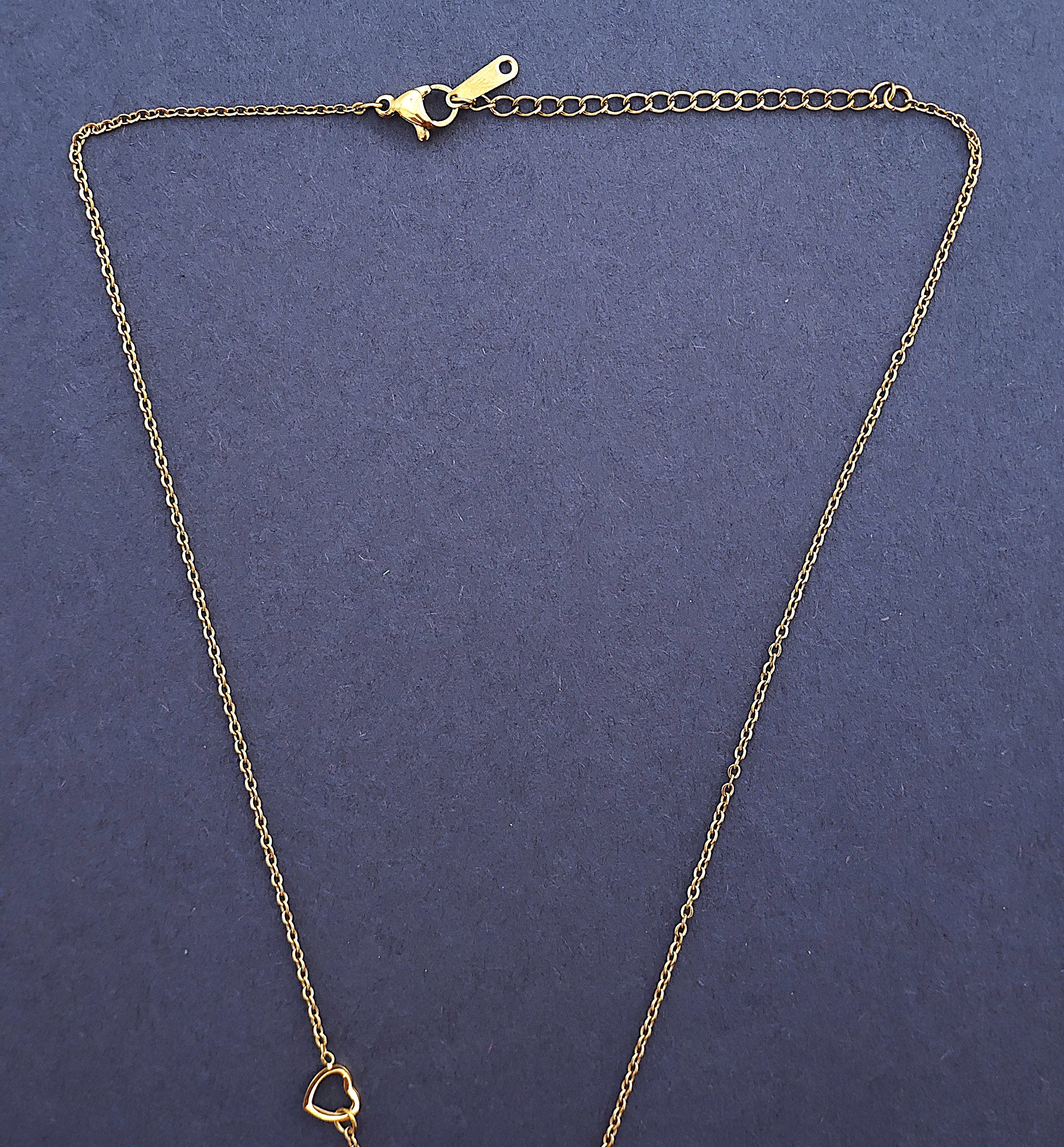 BeYoou.Bling Anti-Tarnish Waterproof Stainless Steel Elegant Heart Pendant Necklace for Women