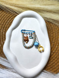 BeYoou.Bling Handcrafted Cute Bunny Safety Pin Brooch, Kilt pin