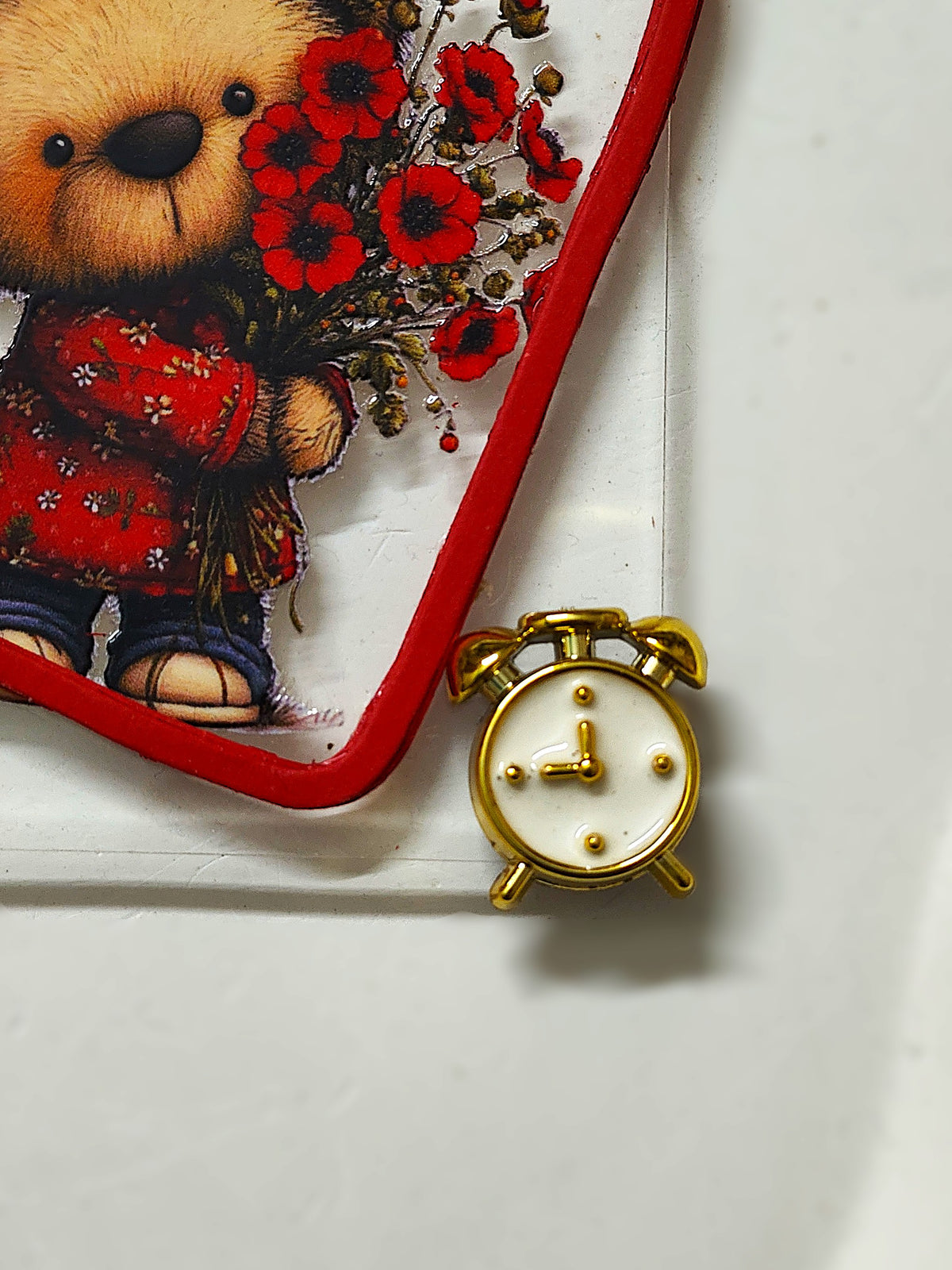 BeYoou.Bling Handcrafted Cute Teddy Bear “SMILE” Acrylic Fridge Magnet