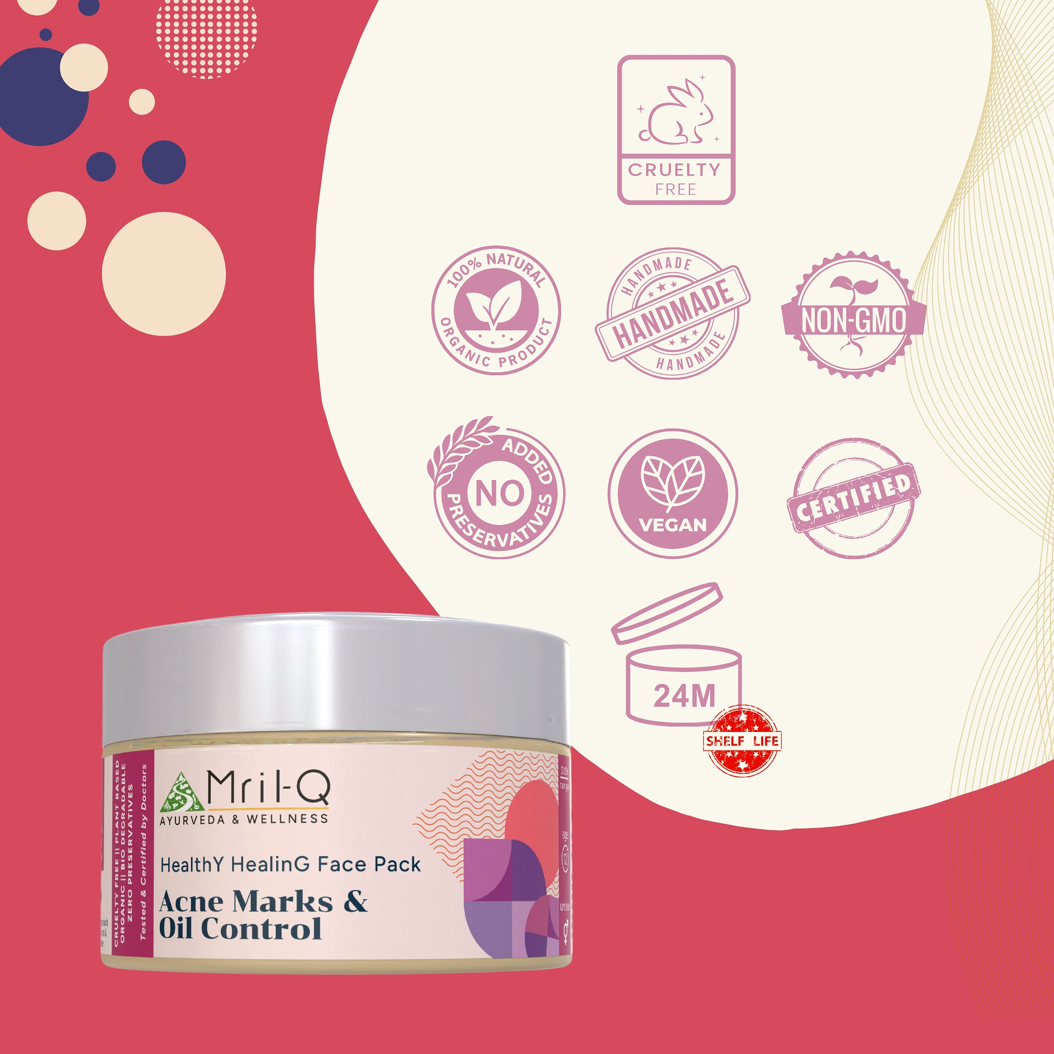 MrilQ Healthy Healing Pack | Acne, Marks, Pigmentation & Oil Control | Sensitive, Oily & Combination Skin