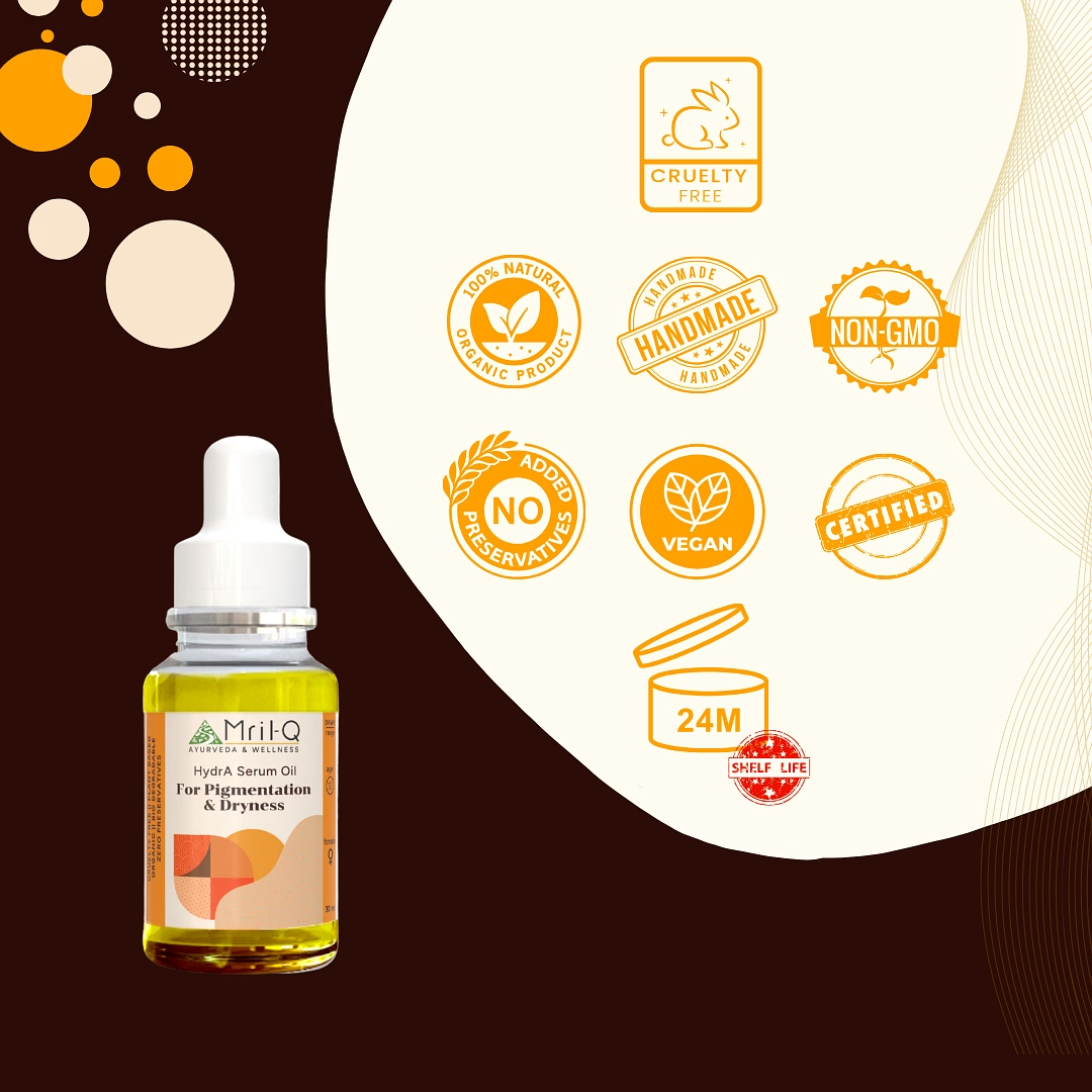 MrilQ Hydra Face Serum Oil| 12 hours Hydration & Glow | Daily Use | Normal, Dry, Combination & Matured skin