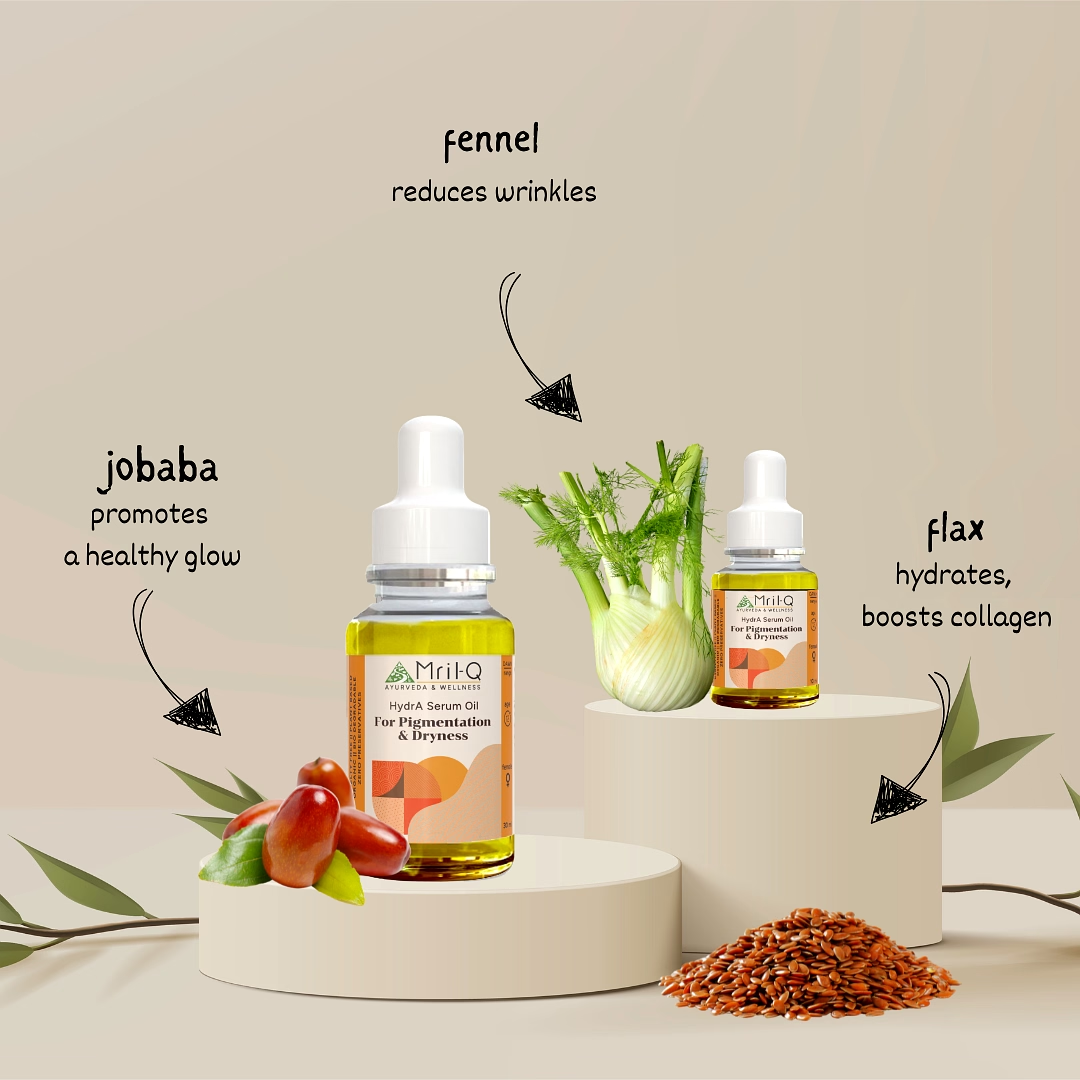 MrilQ Hydra Face Serum Oil| 12 hours Hydration & Glow | Daily Use | Normal, Dry, Combination & Matured skin