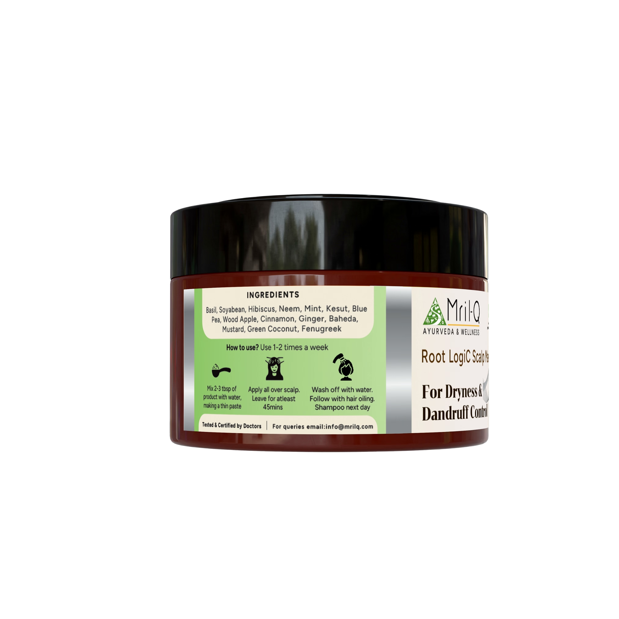MrilQ Root Logic | Hair Mask | Controls Dry Dandruff | Control Hair fall | Soothes irritated scalp