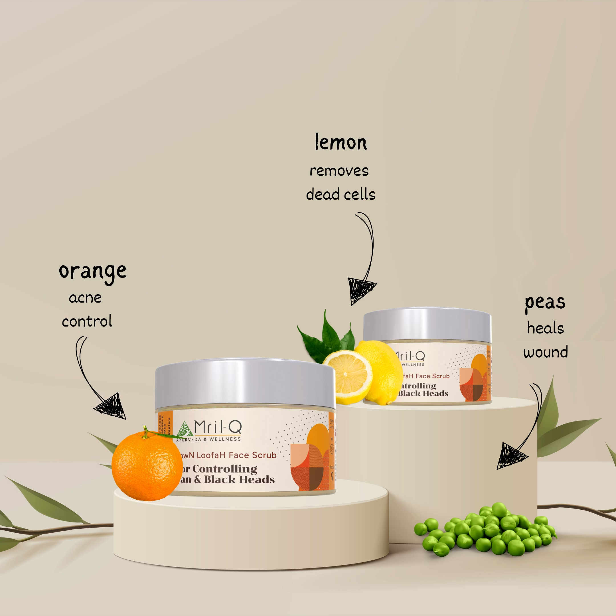 MrilQ Dawn Face Loofah | Exfoliator & Scrub | De- Tan | Blackhead Removal | Whitehead Removal | All skin types