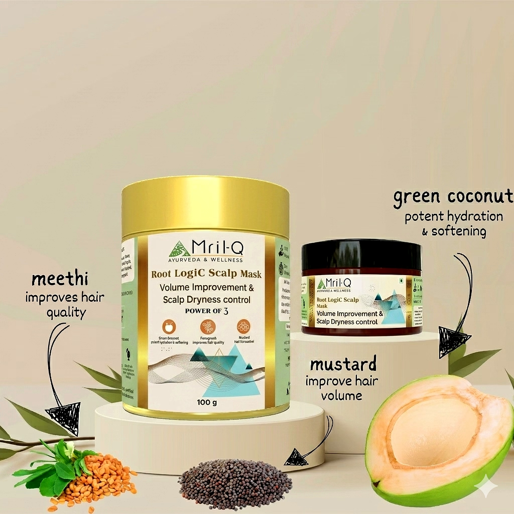MrilQ Root Logic | Hair Mask | Controls Dry Dandruff | Control Hair fall | Soothes irritated scalp