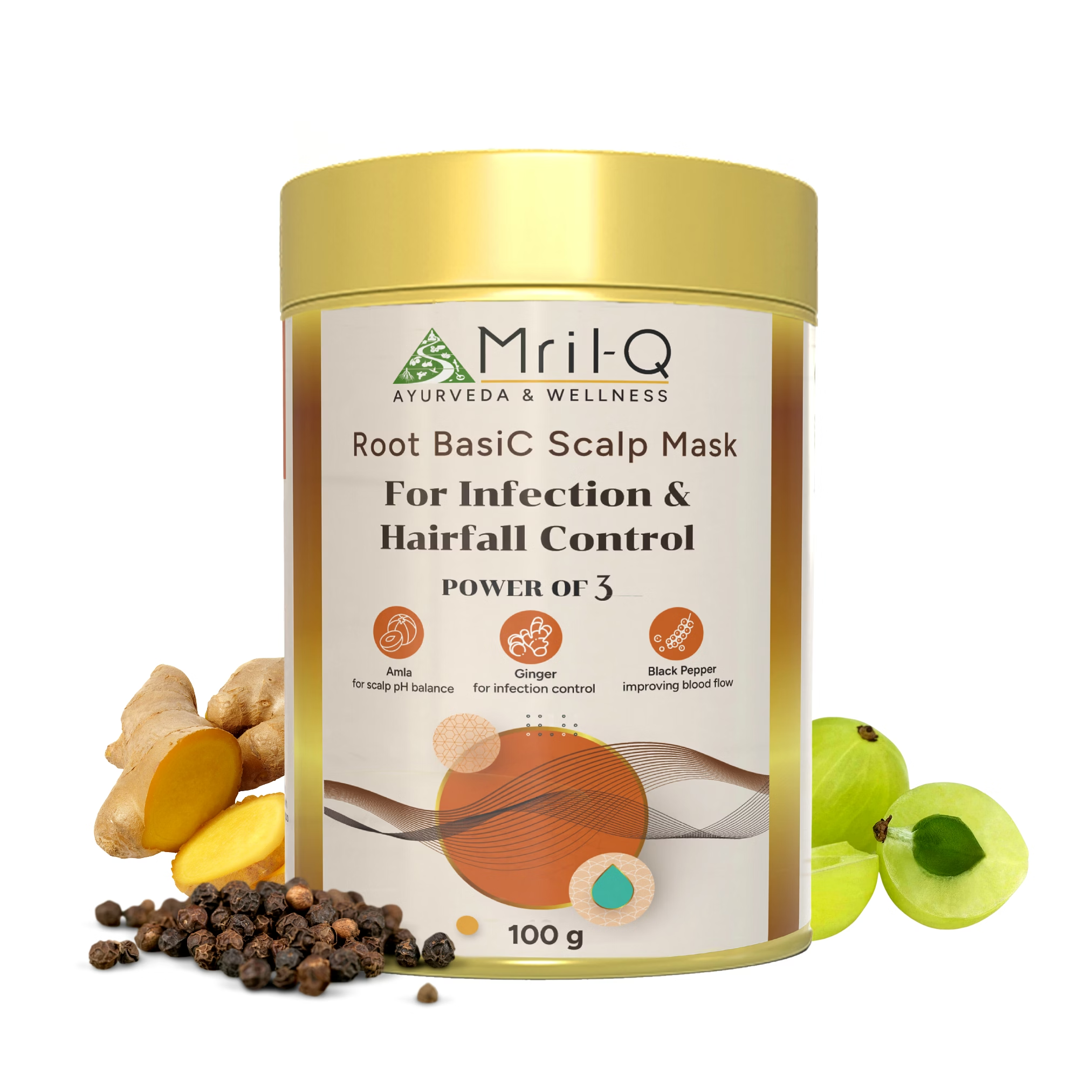 MrilQ Root Basic | Hair Mask | Heals Scalp Infection | Controls Wet Dandruff | Control Hair fall | Nourishes Hair