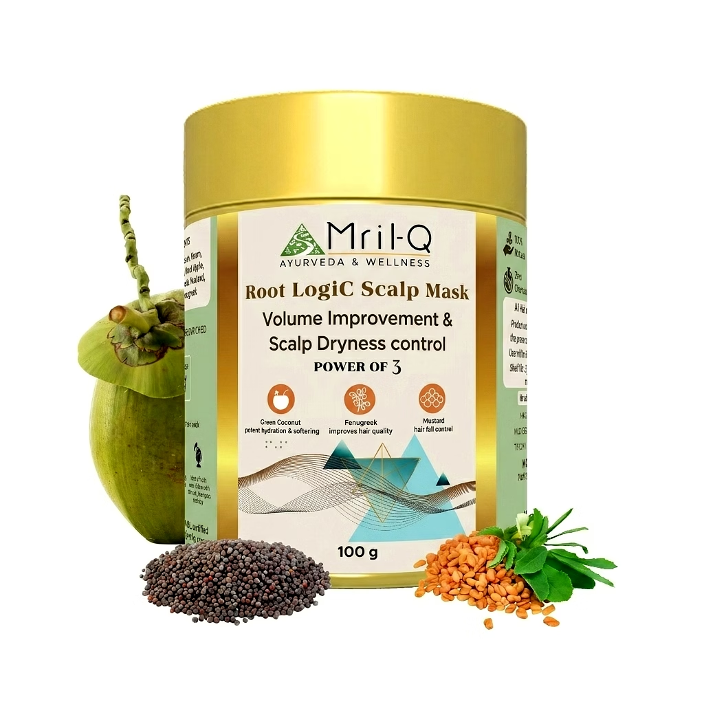 MrilQ Root Logic | Hair Mask | Controls Dry Dandruff | Control Hair fall | Soothes irritated scalp