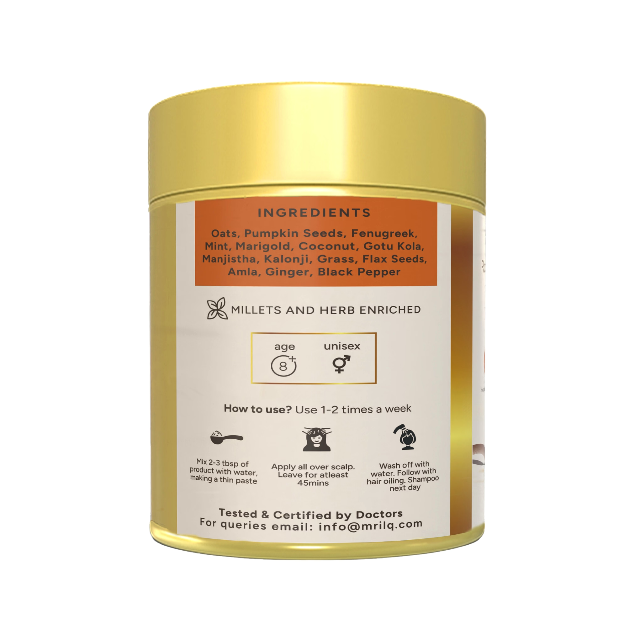 MrilQ Root Basic | Hair Mask | Heals Scalp Infection | Controls Wet Dandruff | Control Hair fall | Nourishes Hair