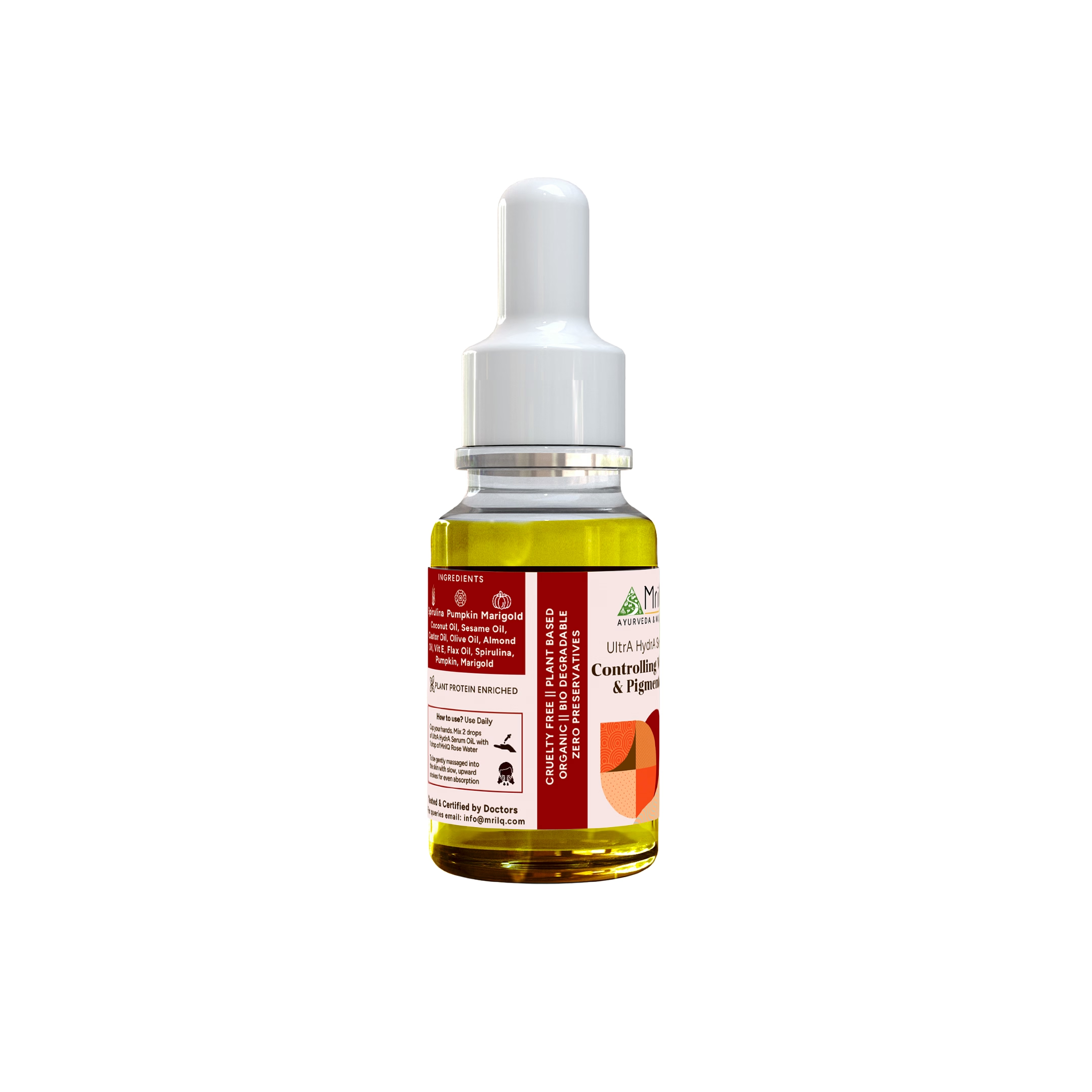 MrilQ Ultra Hydra Serum Oil | Anti-Ageing | Age spots and Hyperpigmentation | Daily Use| Mature, Combination & Dry Skin