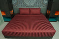 Merlot, 500TC, Stripes Bedsheet Set