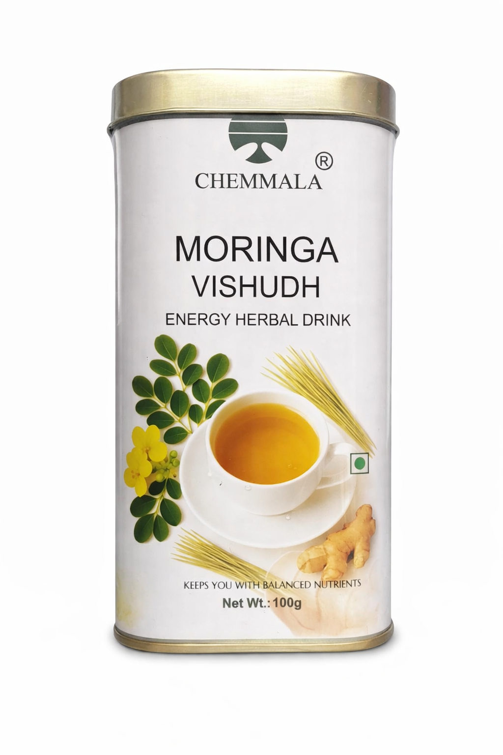 Chemmala Moringa Vishudh Herbal Drink | 100% Natural Detox & Energy Booster | Supports Digestion & Immunity | No Chemicals, No Preservatives (100g)