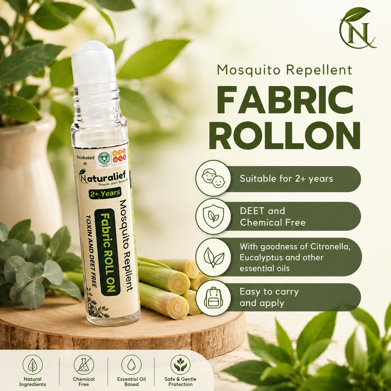 Naturalief Mosquito Repellent Fabric Roll-On