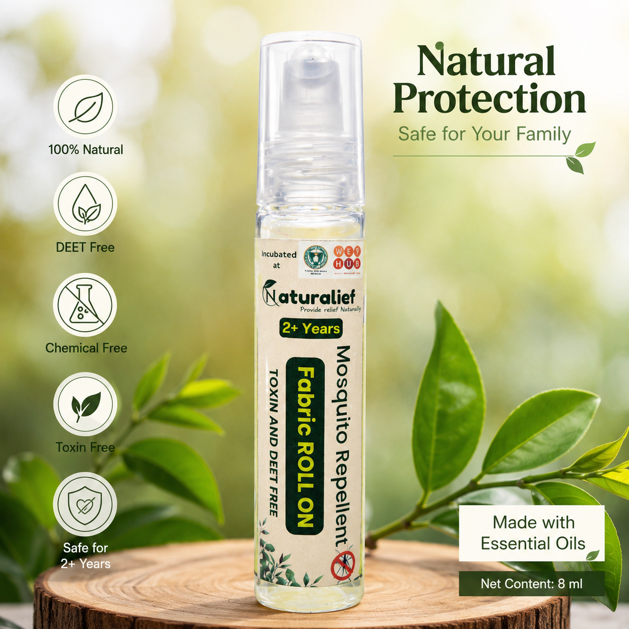 Naturalief Mosquito Repellent Fabric Roll-On