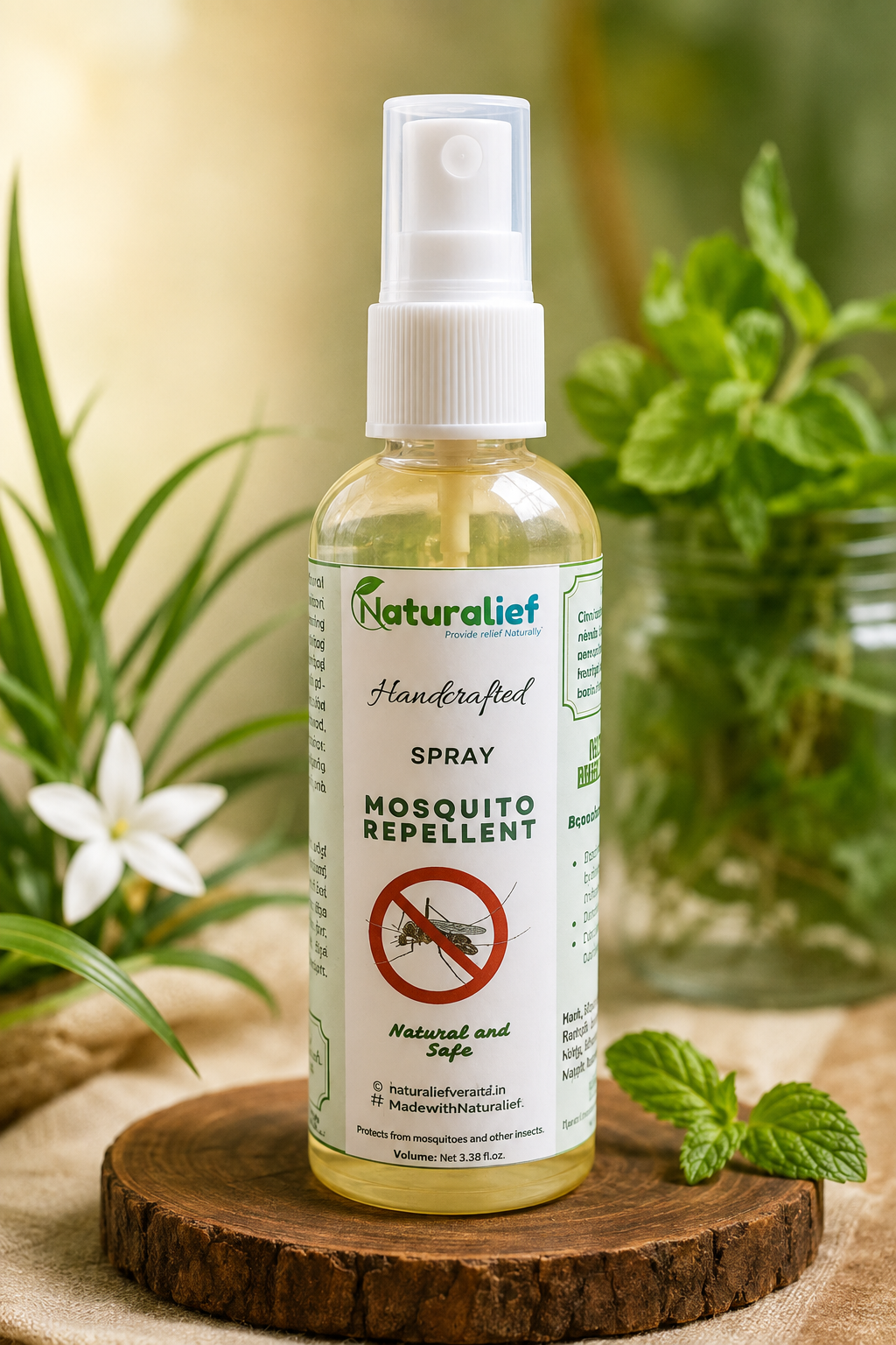 Naturalief Alcohol-Free Mosquito Repellent Spray – Natural Ingredient-Based Protection for Home & Outdoor Use