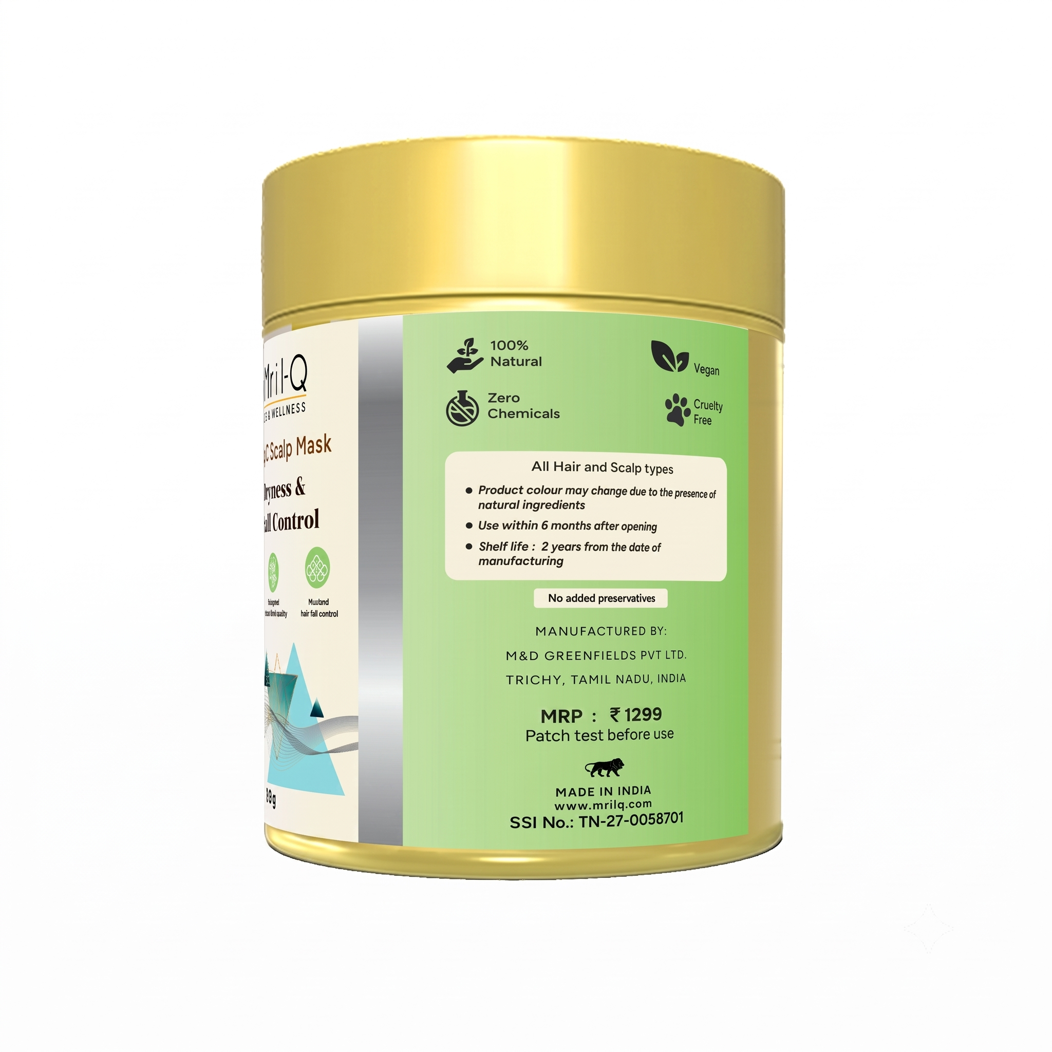 MrilQ Root Logic | Hair Mask | Controls Dry Dandruff | Control Hair fall | Soothes irritated scalp