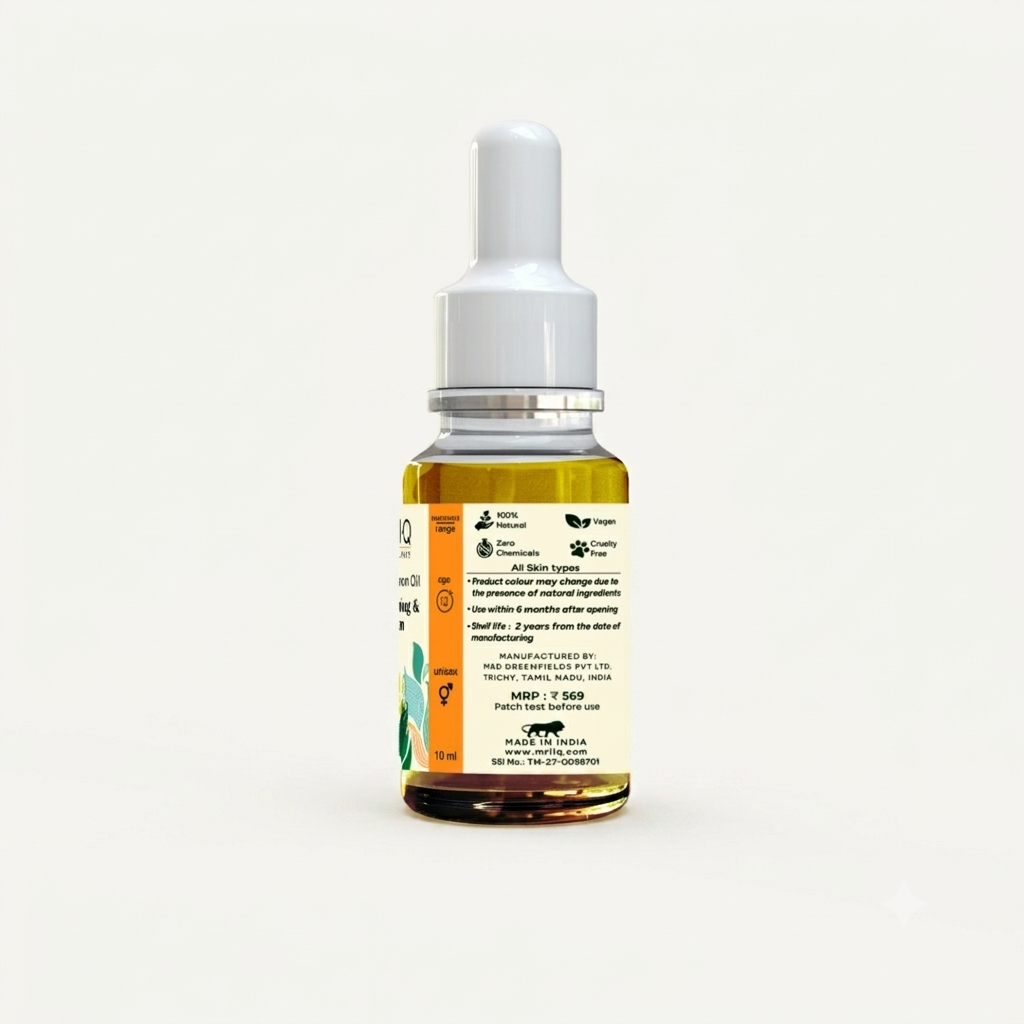 MrilQ Golden Drop Serum Oil | Instant Glow & Hydration| Vit C Serum | All Skin Types