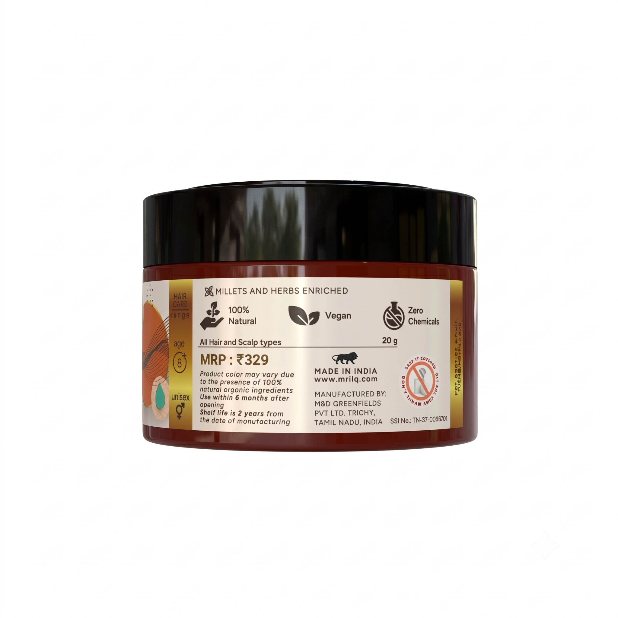 MrilQ Root Basic | Hair Mask | Heals Scalp Infection | Controls Wet Dandruff | Control Hair fall | Nourishes Hair