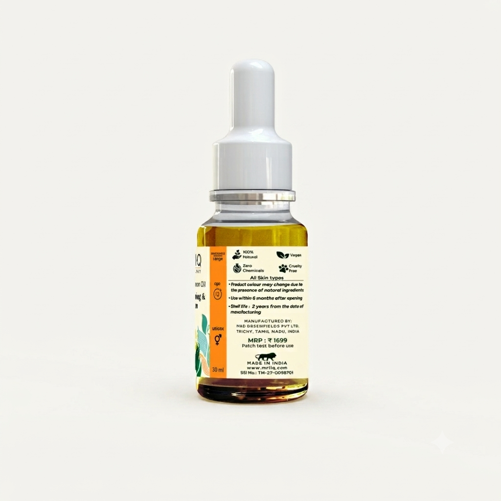 MrilQ Golden Drop Serum Oil | Instant Glow & Hydration| Vit C Serum | All Skin Types