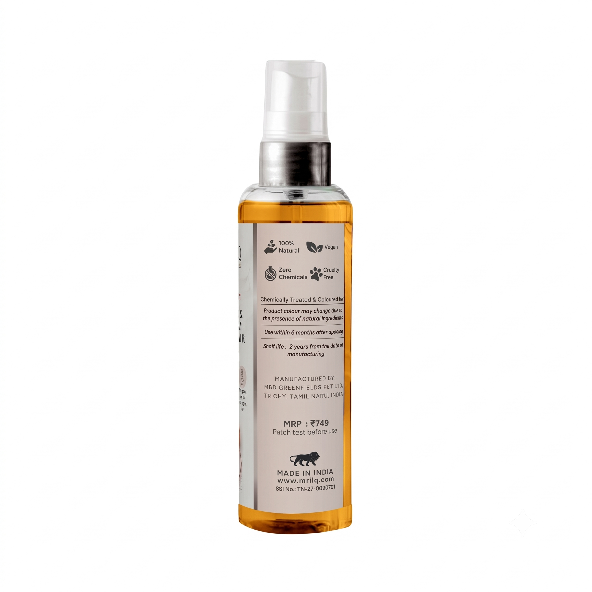 MrilQ Silky Smooth | Hair Oil | Nourishes & Strengthens Hair | Dry frizzy damaged & chemically treated hair