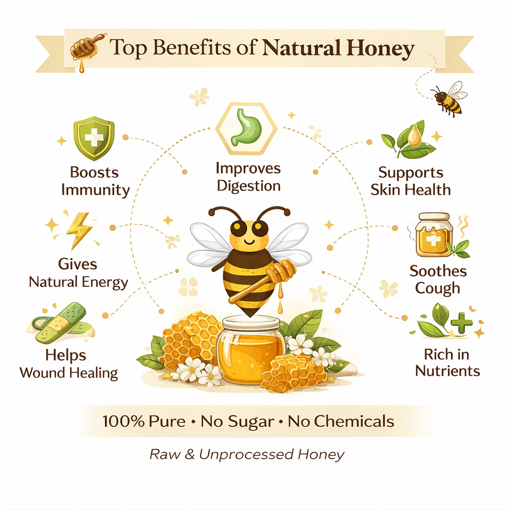 Chemmala Pure Natural Honey | Raw & Unprocessed | No Sugar Added | Immunity Booster | Farm Fresh Honey