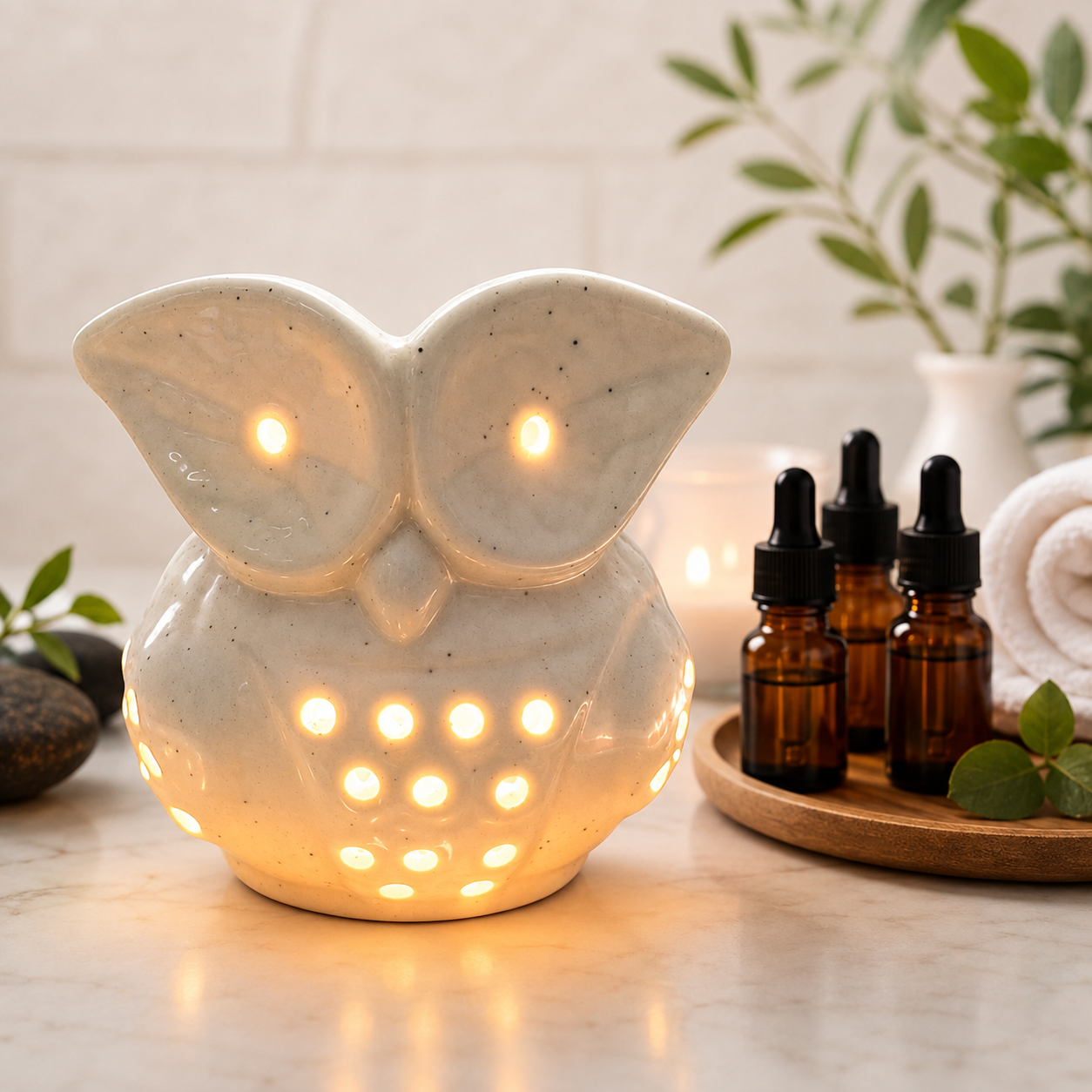 Naturalief Electric Ceramic Aroma Diffuser – Premium Essential Oil Diffuser for Home & Office