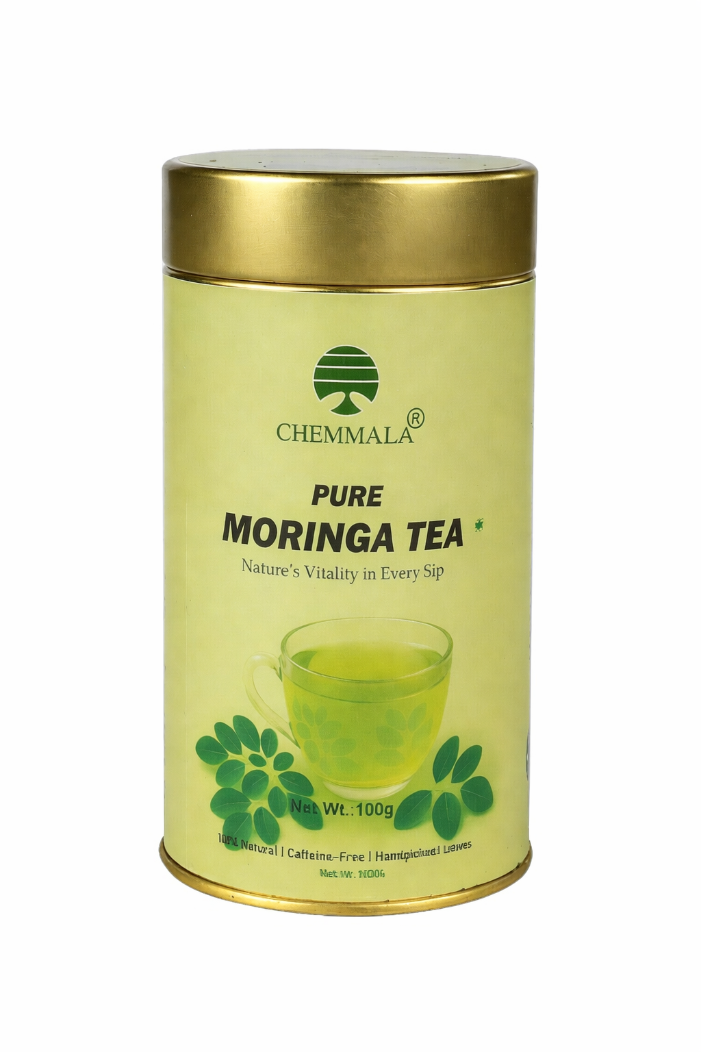 Chemmala Pure Moringa Tea | 100% Natural Herbal Tea | Rich in Antioxidants | Caffeine-Free Wellness Drink | 100g