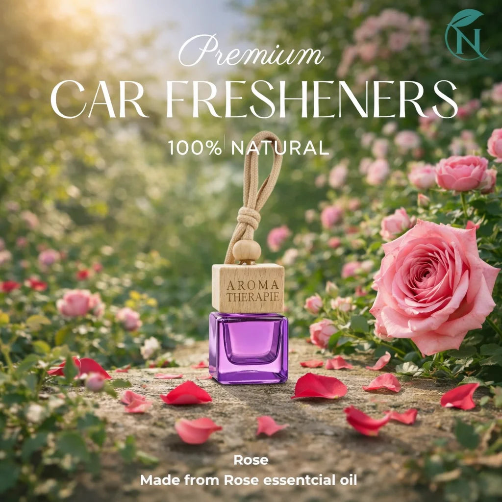 Naturalief Car Freshener – Pure Essential Oil Blend with Wooden Hanging Diffuser Pod