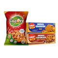 Sagore & PKP Snack Combo – Hot & Spicy Namkeen + PKP Ragi Millet Cookies + PKP Double Chocolate Millet Cookies | Tea Time Snack Pack | Pack of 3
