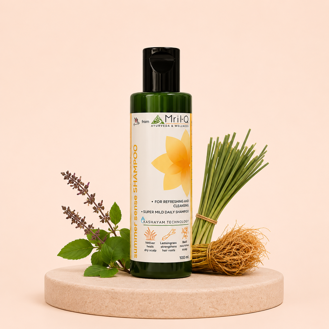 MrilQ Summer Sense | Mild Conditioning Shampoo | Daily Use | Post Workout Usage | Sulphate, Paraben & SLS Free