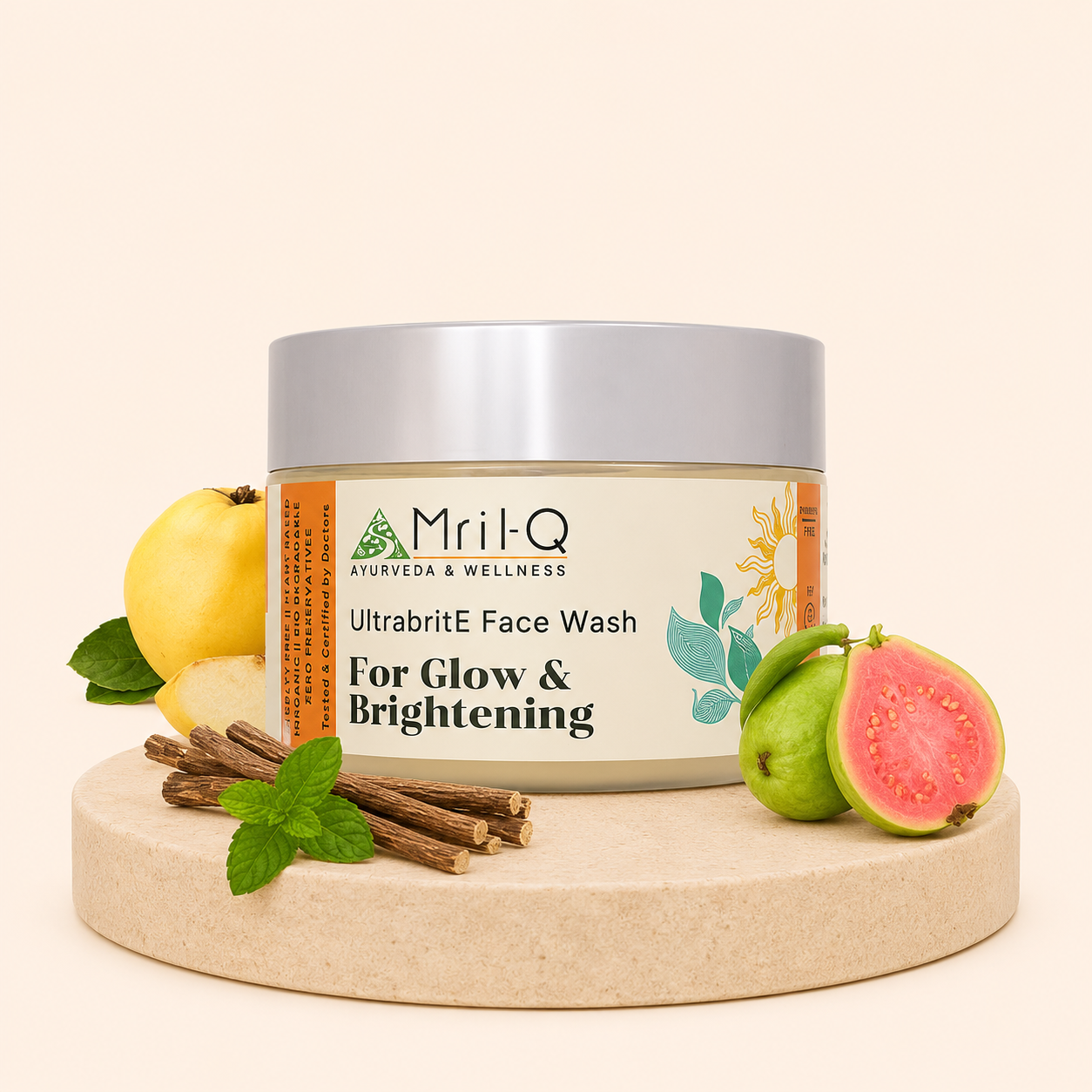MrilQ Ultra Brite Face Wash | Brightening Vitamin C enriched | Daily Use | Normal , Mature, Dry, Combination Skin