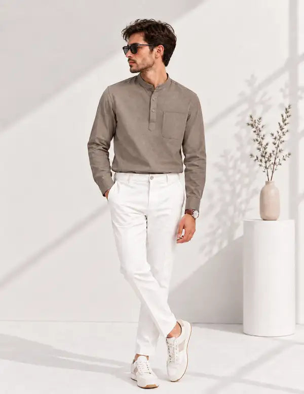 UNHELD Men Hemp Full Sleeve Water Repellent Odor Control Short Kurta