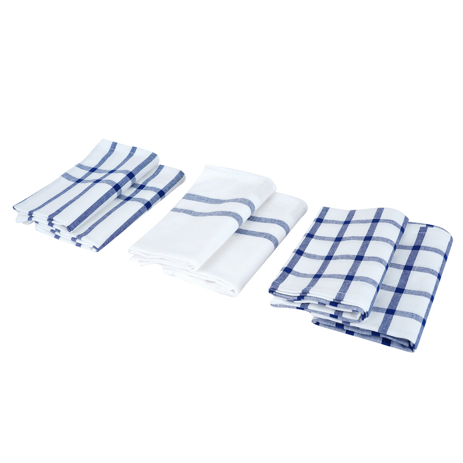 Swaas 100% Cotton Blue Rail Kitchen Towel - Set of 6 - hfnl!fe