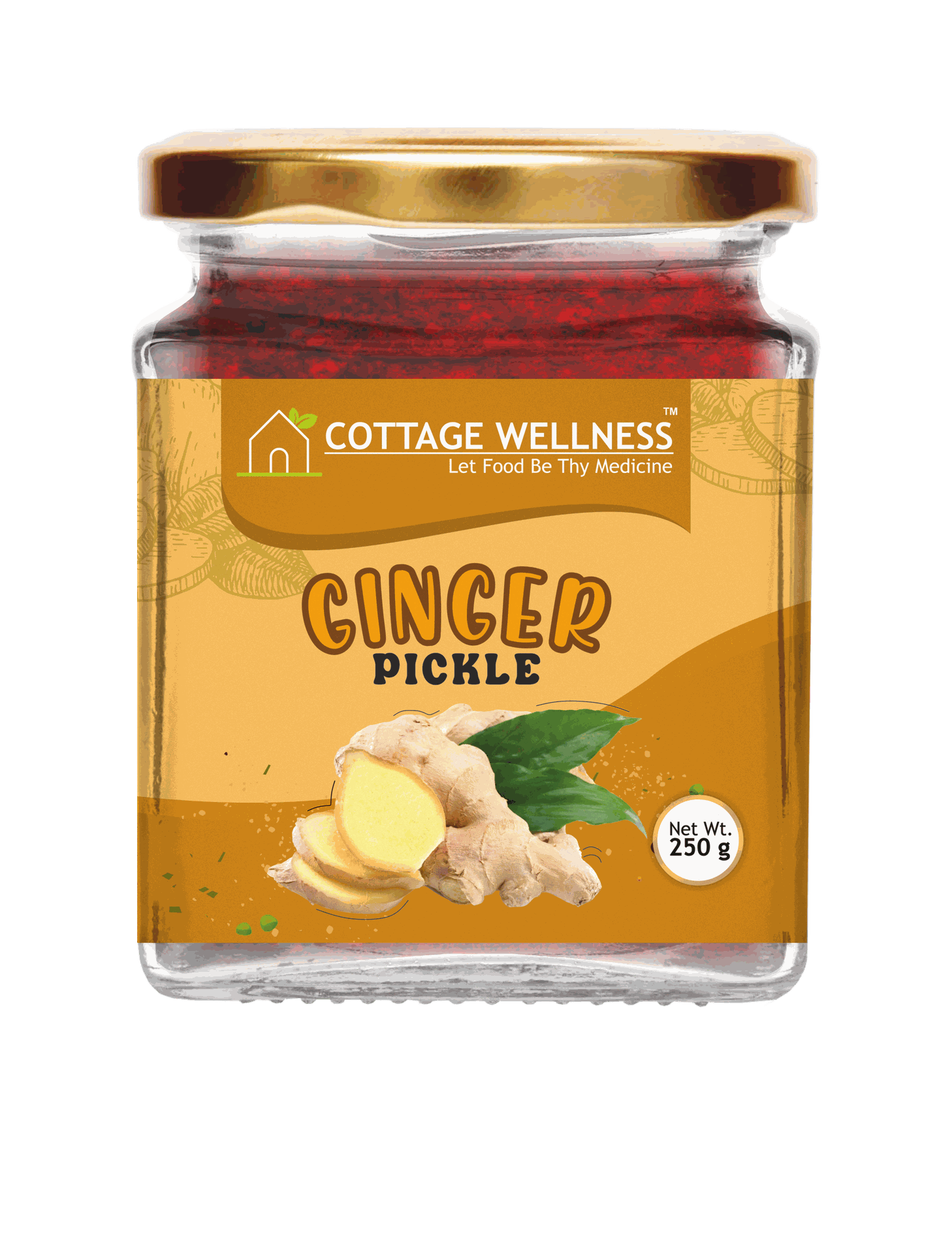 Cottage Wellness Home Made Ginger Pickle 250 gm - hfnl!fe