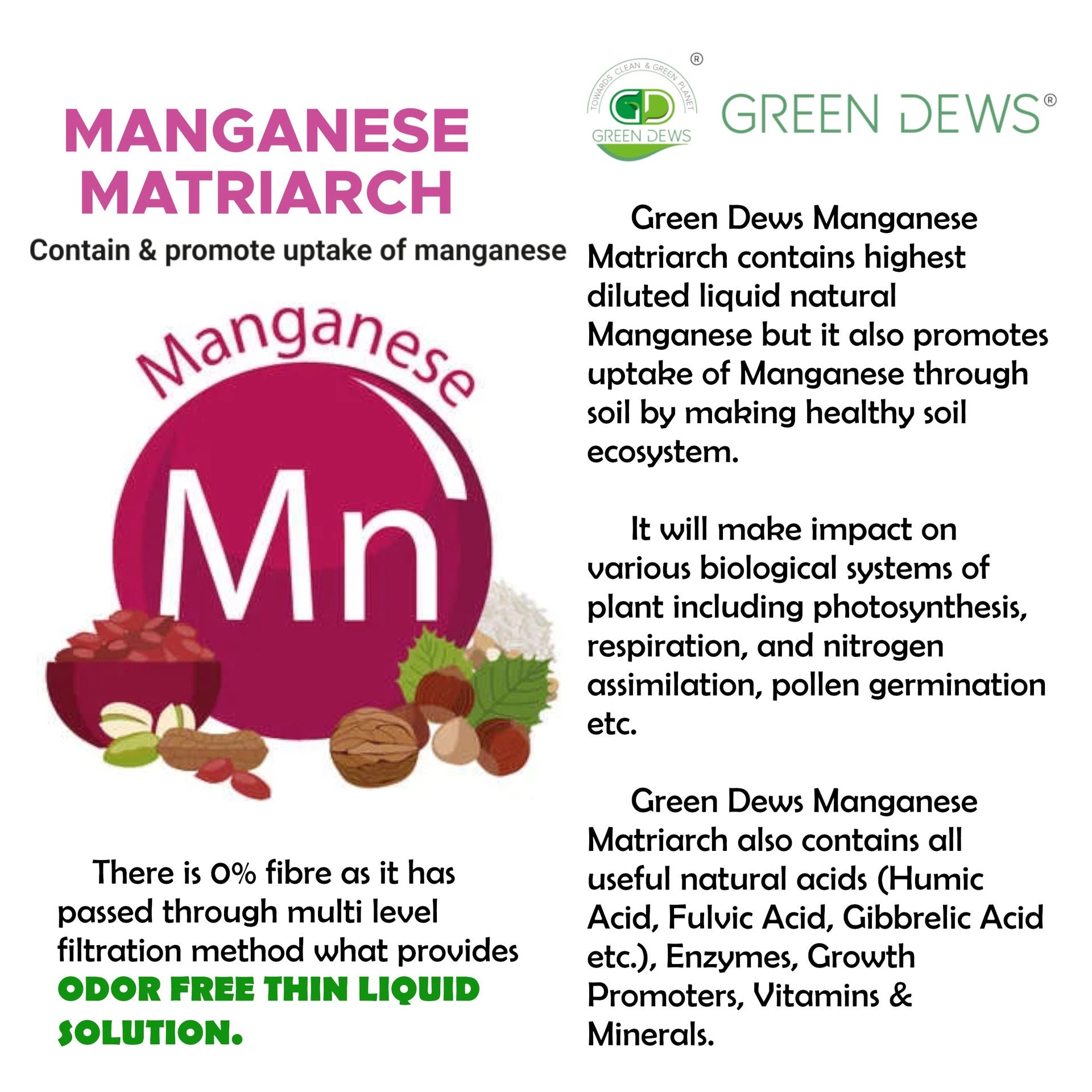 manganese fertilizer for plants Green Dews Manganese Fertilizer For Plants Organic Liquid MANGANESE MA
