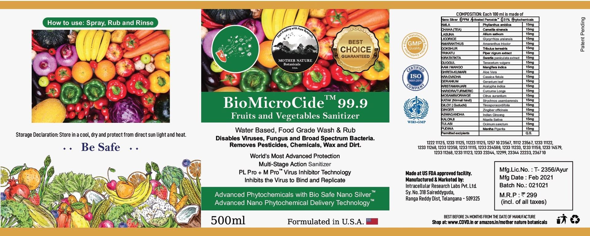 Mother Nature Botanicals BioMicroCide 99.9 - hfnl!fe