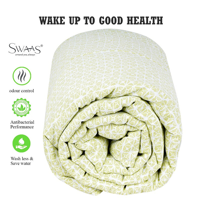 Swaas Antimicrobial 100% Cotton Majestic Grid Quilt - hfnl!fe