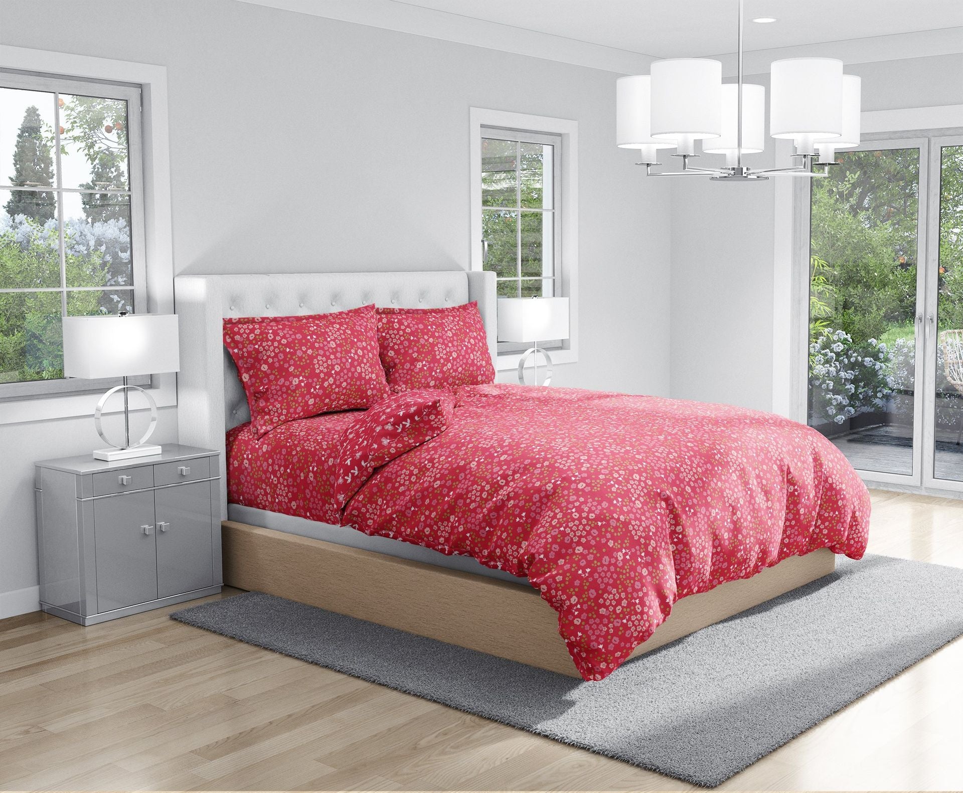 Swaas 100% Pure Cotton Bright Blooms Bedsheet Set - hfnl!fe