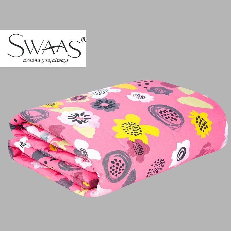 Swaas Petal Princess 100% Cotton Antimicrobial Kids Reversible Quilt - hfnl!fe