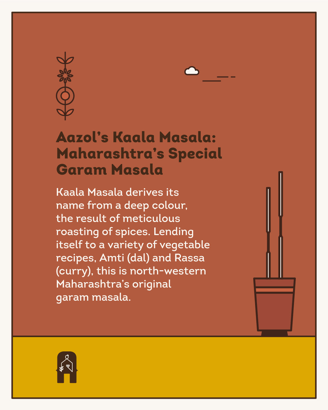 Aazol Kala Masala: Maharashtra's Special Garam Masala - 300g - hfnl!fe