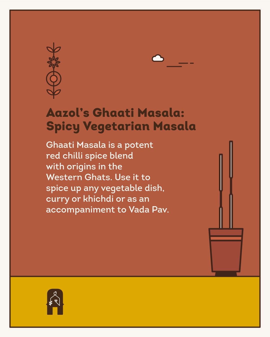 Aazol Ghaati Masala: Spicy Vegetarian Masala - 300g - hfnl!fe