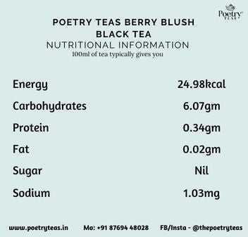 Poetry Berry Blush Black Tea - 75gm Loose