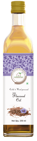 Cottage Wellness Flaxseed  Oil Cold and Wood Pressed Edible 250 ml