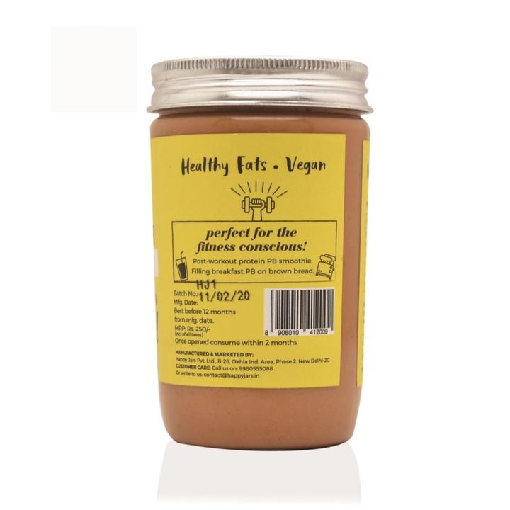 Happy Jars Jaggery Creamy Peanut Butter (290g), 10g protein - hfnl!fe