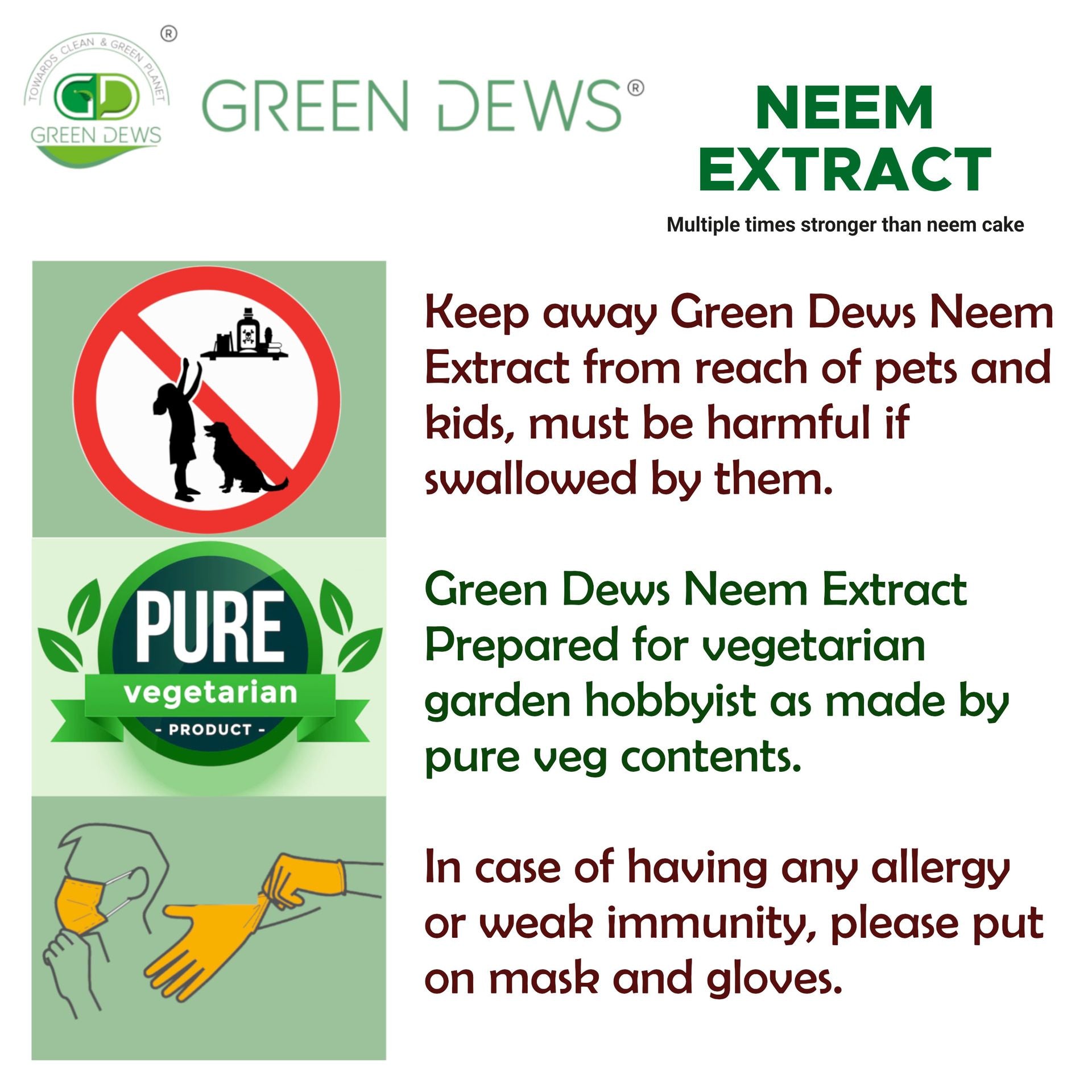 Green Dews Neem Extract Fertilizer Multi Times Stronger Than Neem Cake Organic Fertilizers for Plant Growth - hfnl!fe