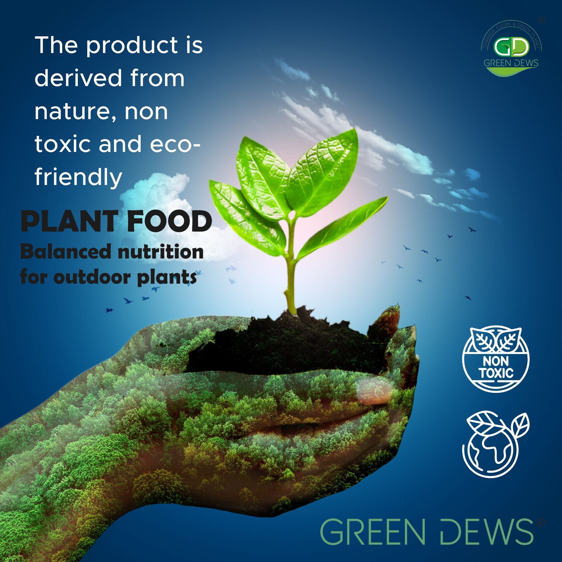 Green Dews Plant Food Plant feed Fertilizer Organic Liquid Balanced for Outdoor Gardening Plant Growth Booster - hfnl!fe