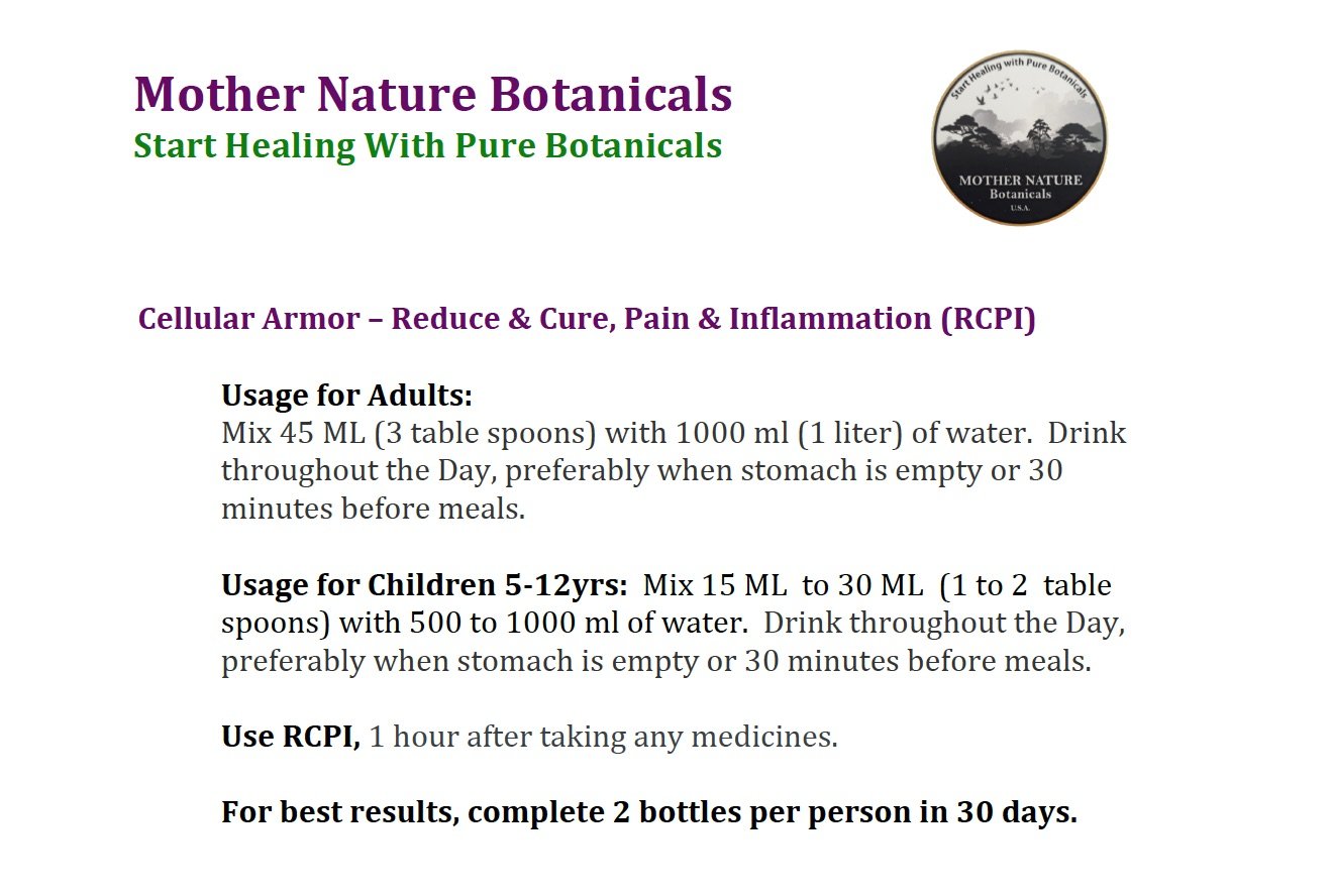 Mother Nature Botanicals Reduce & Cure, Pain & Inflammation - hfnl!fe