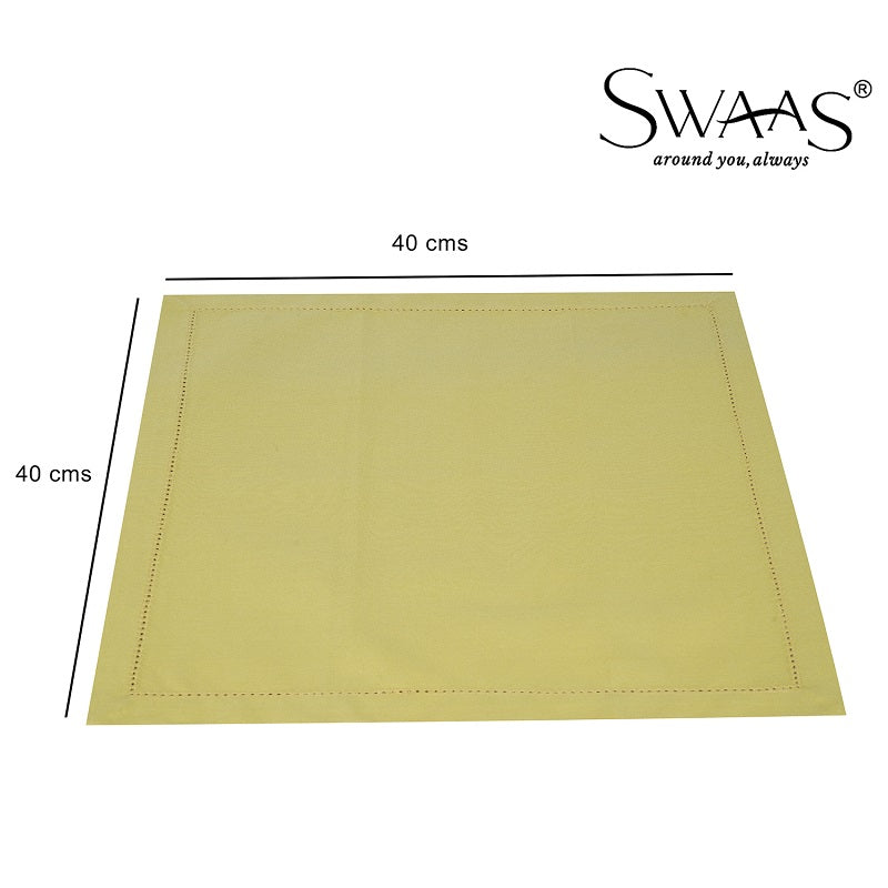 Swaas 100% Cotton Solid Napkin - 6 Pcs Set - hfnl!fe